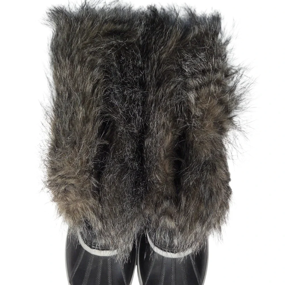 Sorel‎ Joan of Arctic Boots Womens 10 Black Waterproof Winter Snow Faux Fur NWT